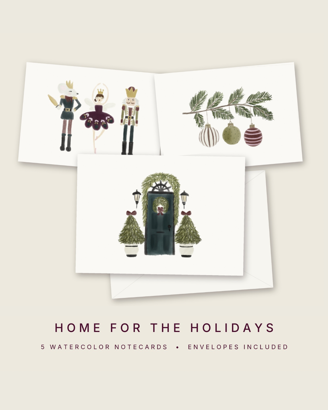 Home for the Holidays — A6 Notecard Pack of 5