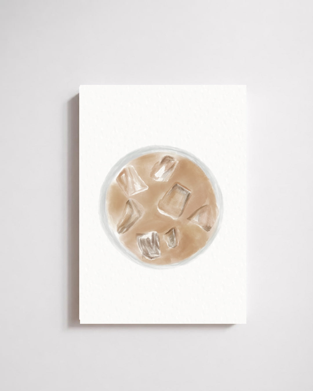 Iced, Always | Iced Coffee Art Print displayed as a paper art print
