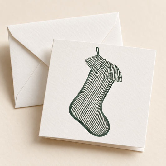 Holiday assortment: Stocking mini notecard with envelope