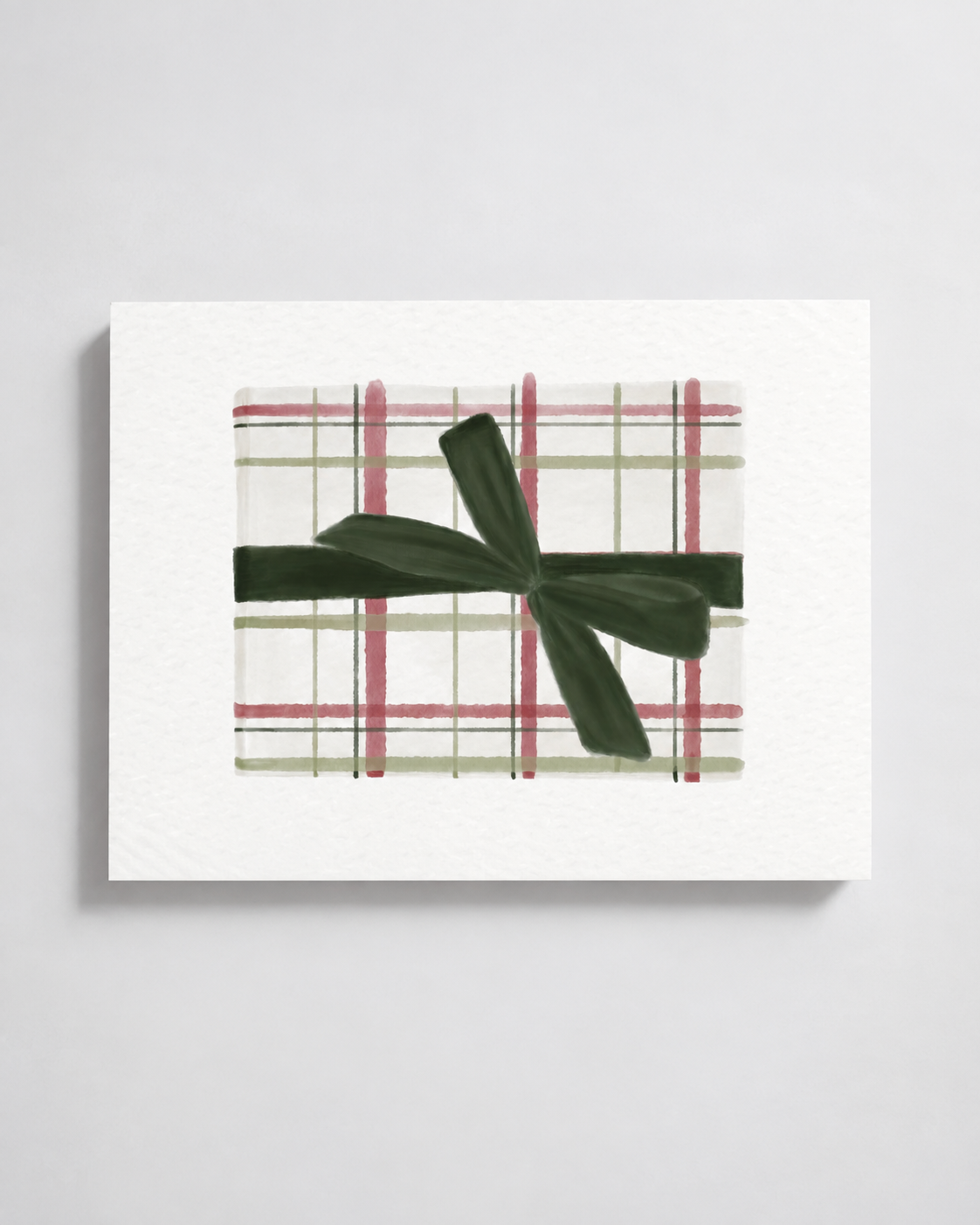 Wrapped with Care | Christmas Present Art Print displayed as a paper art print
