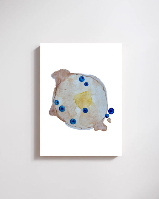 Sunday Baking watercolor blueberry baked treat art print